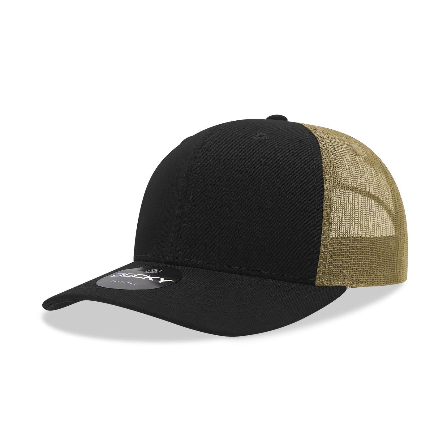 Decky 6021 Classic Trucker Hat, 6 Panel Mid Profile Trucker Cap - Blank