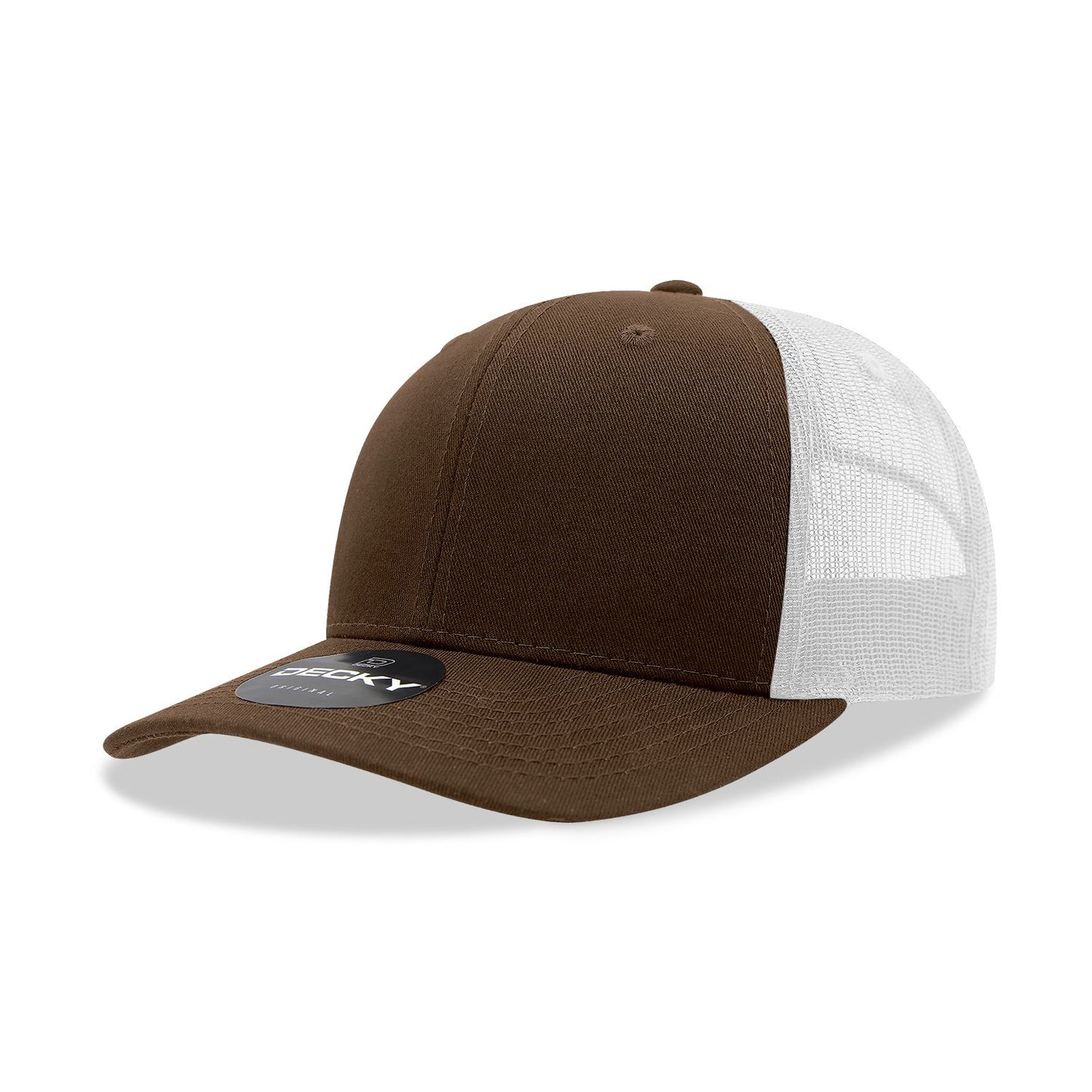 Decky 6021 Classic Trucker Hat, 6 Panel Mid Profile Trucker Cap - Blank