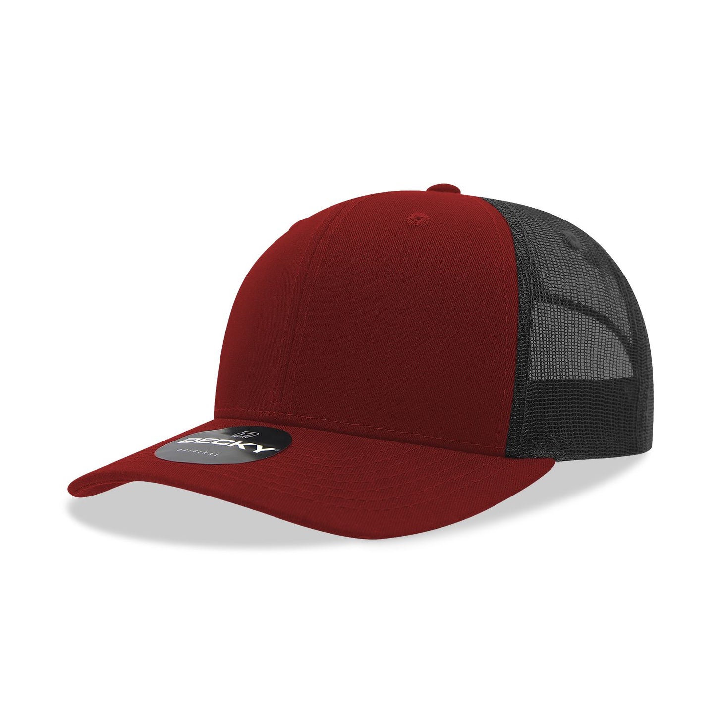Decky 6021 Classic Trucker Hat, 6 Panel Mid Profile Trucker Cap - Blank