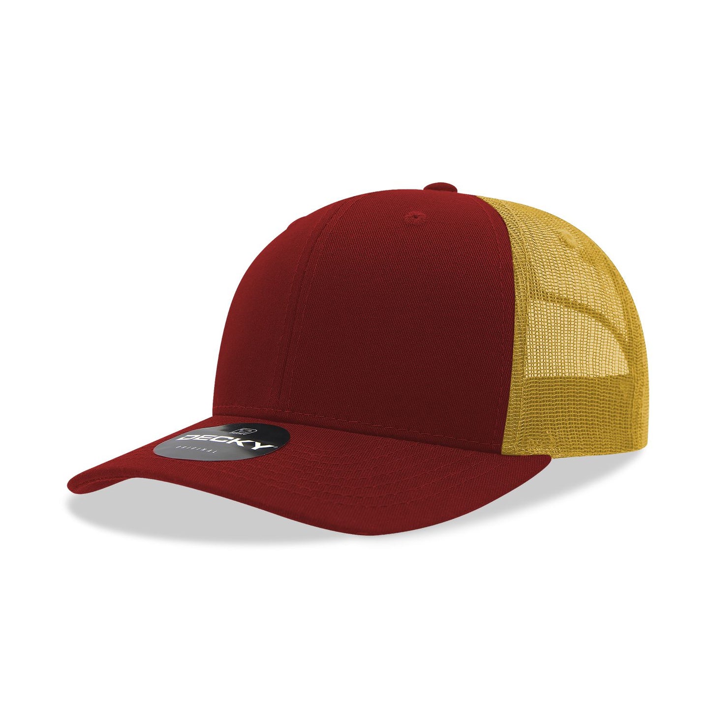 Decky 6021 Classic Trucker Hat, 6 Panel Mid Profile Trucker Cap - Blank