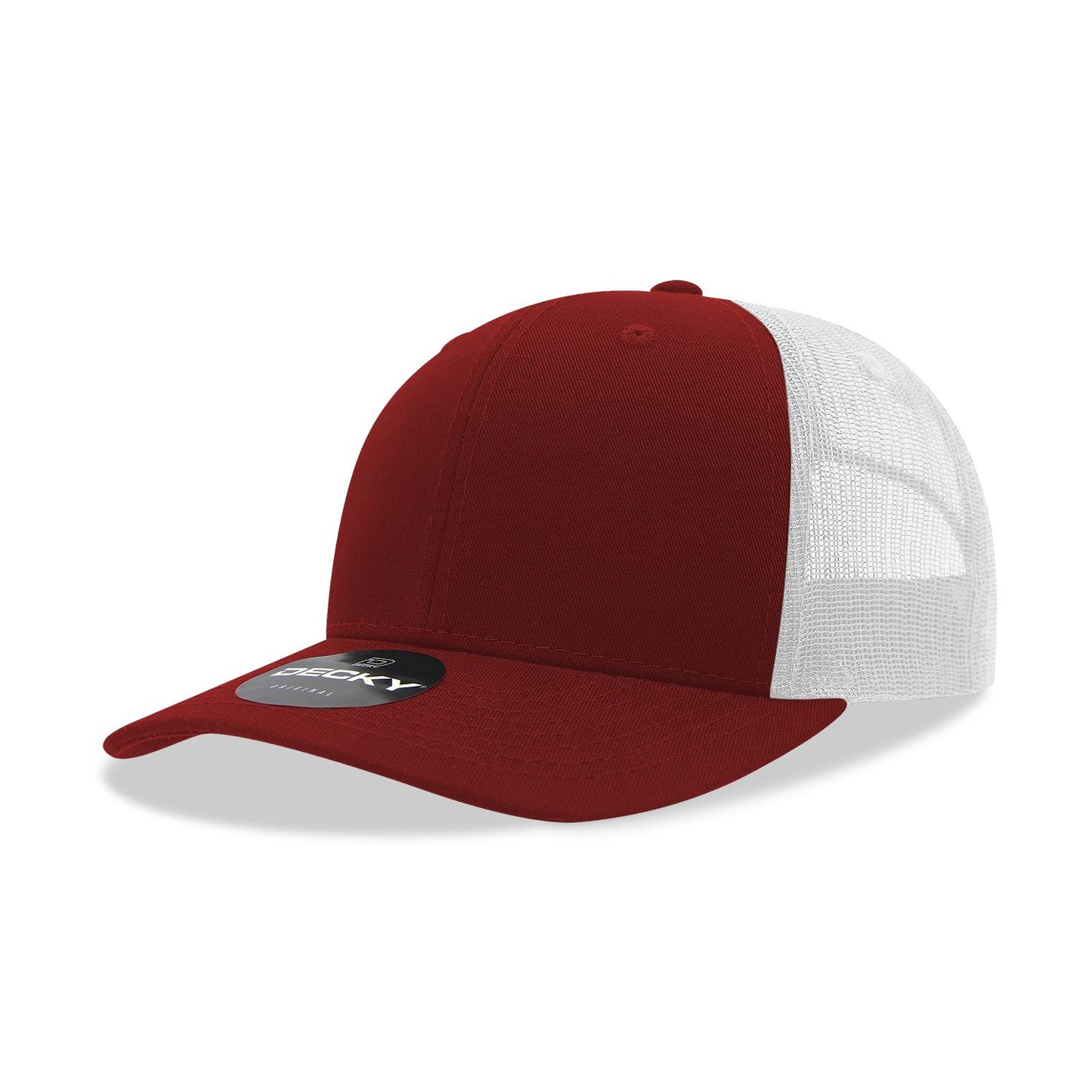 Decky 6021 Classic Trucker Hat, 6 Panel Mid Profile Trucker Cap - Blank