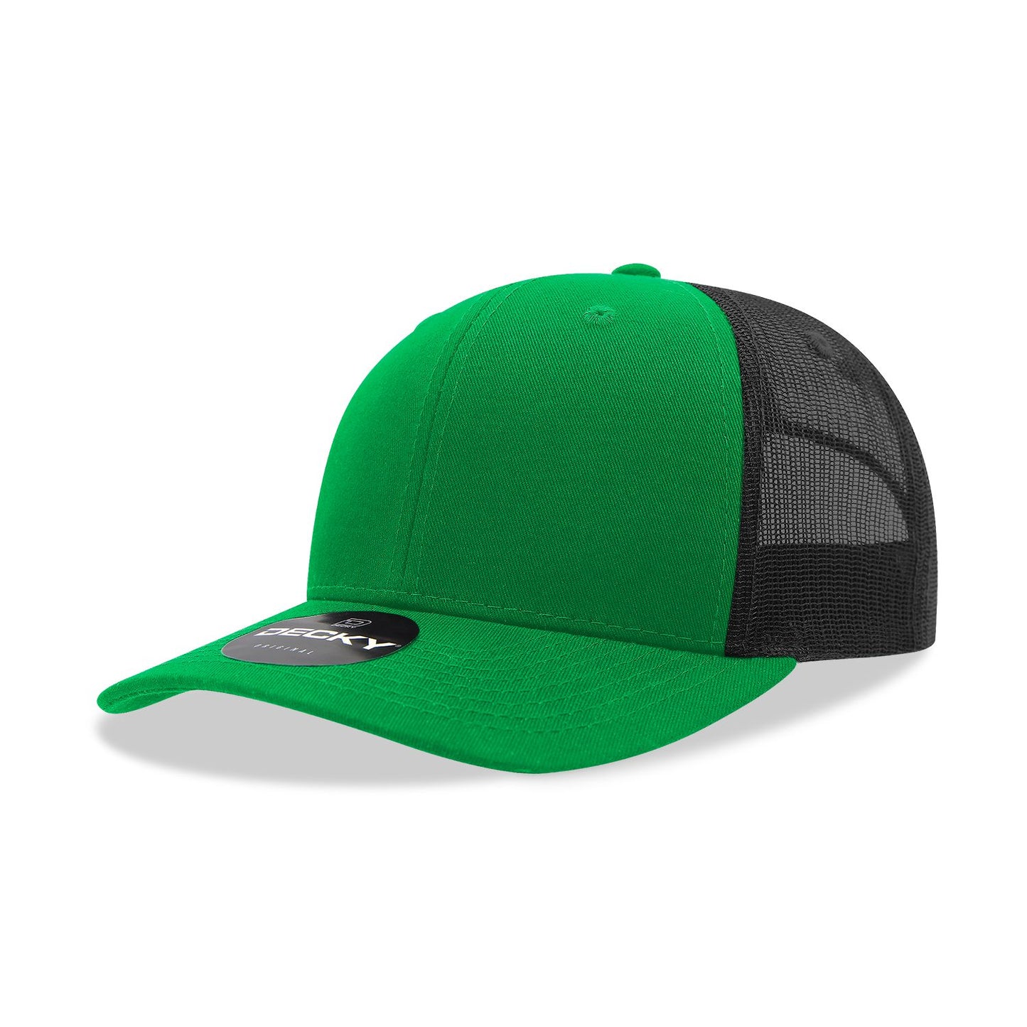 Decky 6021 Classic Trucker Hat, 6 Panel Mid Profile Trucker Cap - Blank