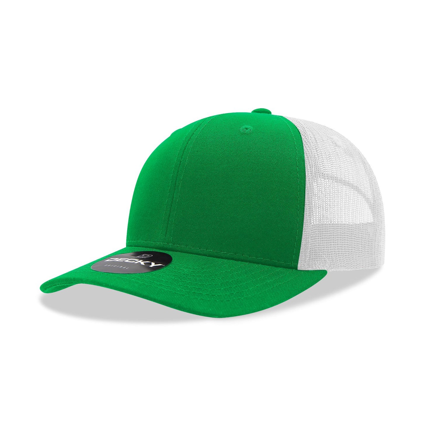 Decky 6021 Classic Trucker Hat, 6 Panel Mid Profile Trucker Cap - Blank