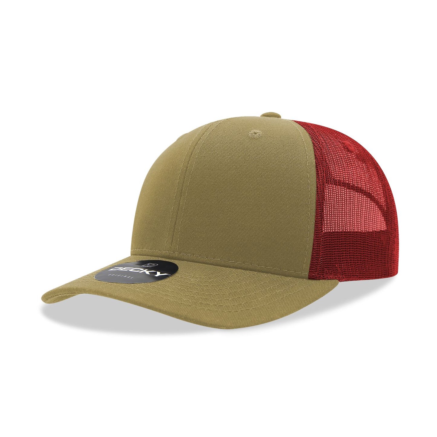 Decky 6021 Classic Trucker Hat, 6 Panel Mid Profile Trucker Cap - Blank