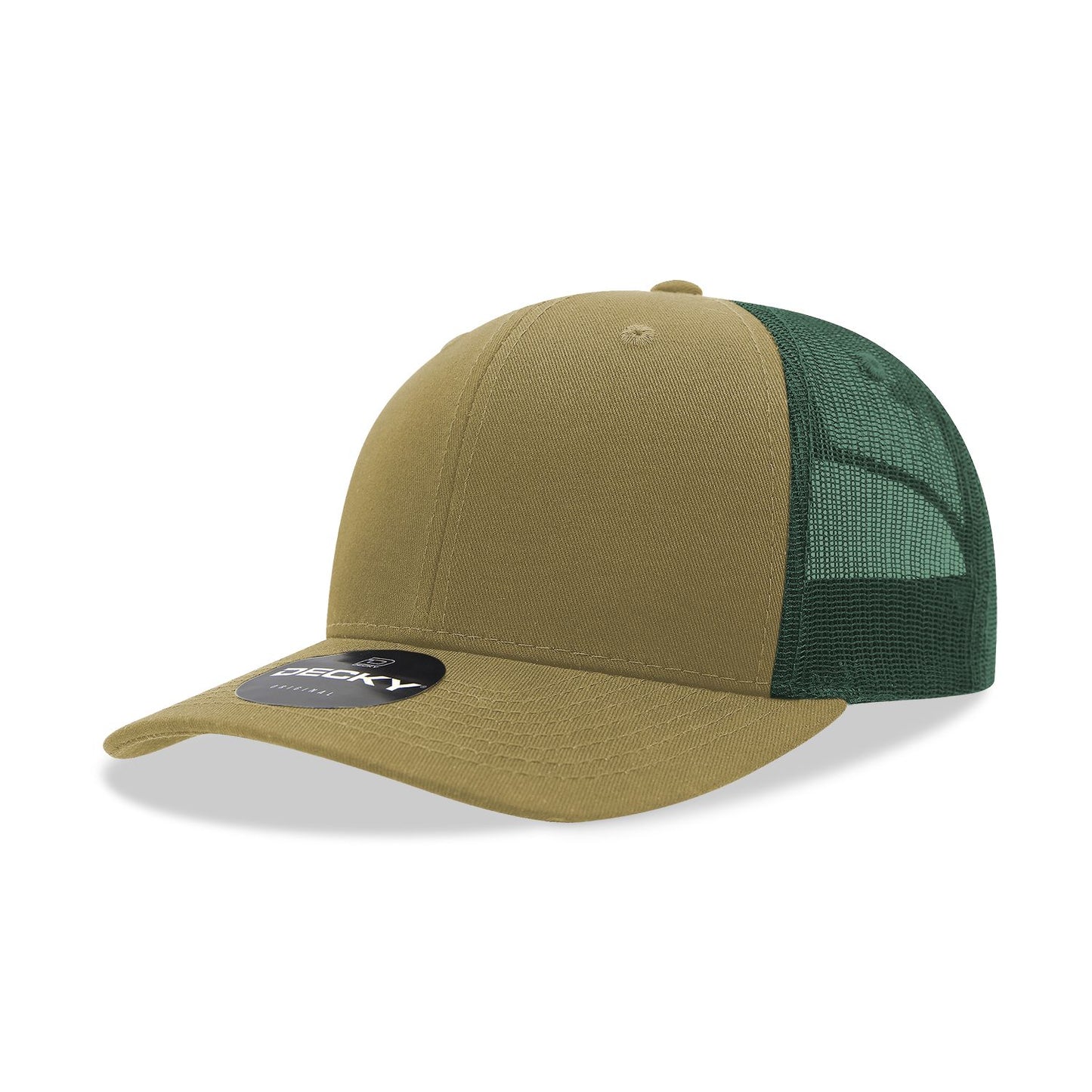 Decky 6021 Classic Trucker Hat, 6 Panel Mid Profile Trucker Cap - Blank