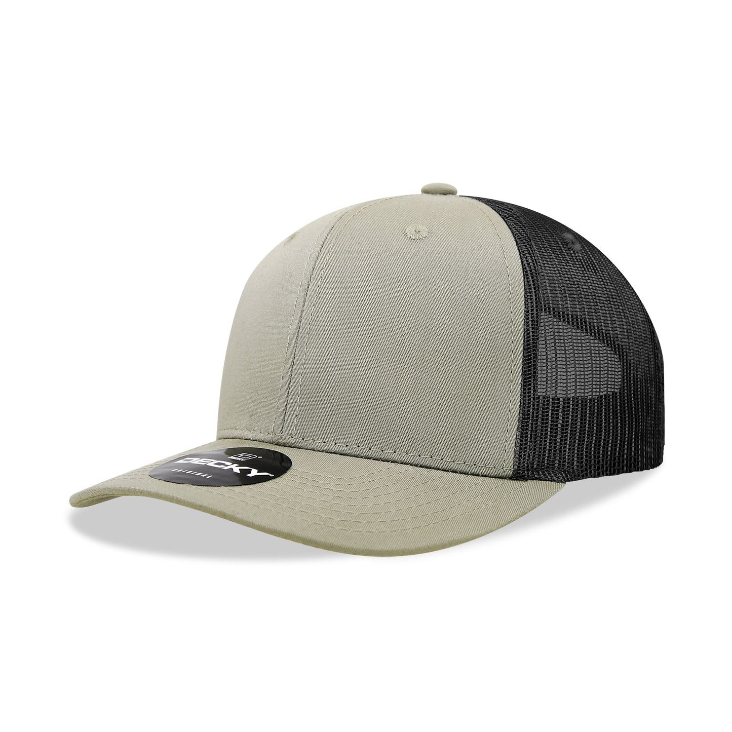 Decky 6021 Classic Trucker Hat, 6 Panel Mid Profile Trucker Cap - Blank