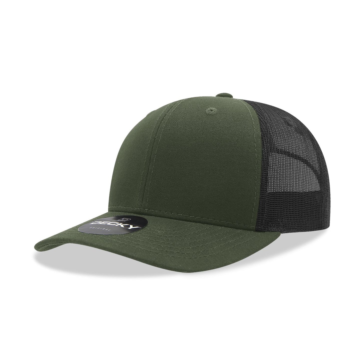 Decky 6021 Classic Trucker Hat, 6 Panel Mid Profile Trucker Cap - Blank
