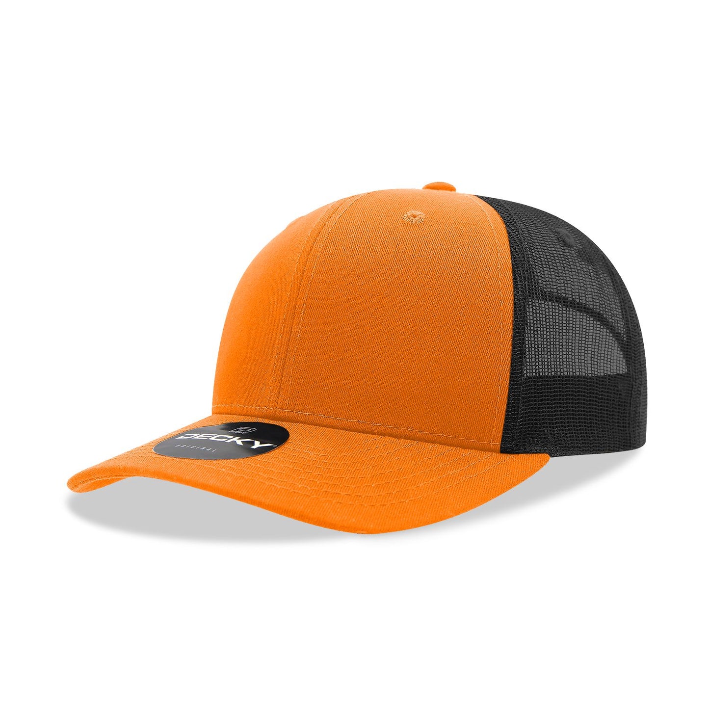 Decky 6021 Classic Trucker Hat, 6 Panel Mid Profile Trucker Cap - Blank
