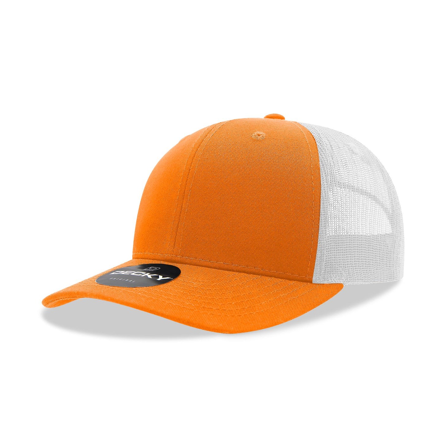 Decky 6021 Classic Trucker Hat, 6 Panel Mid Profile Trucker Cap - Blank