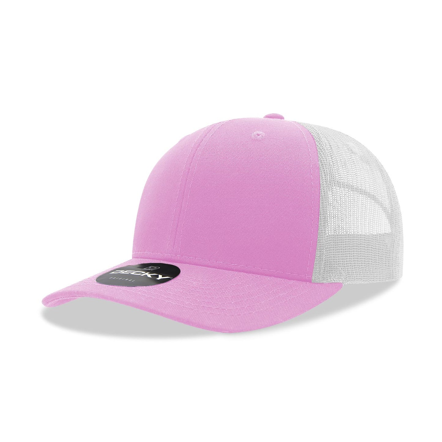 Decky 6021 Classic Trucker Hat, 6 Panel Mid Profile Trucker Cap - Blank