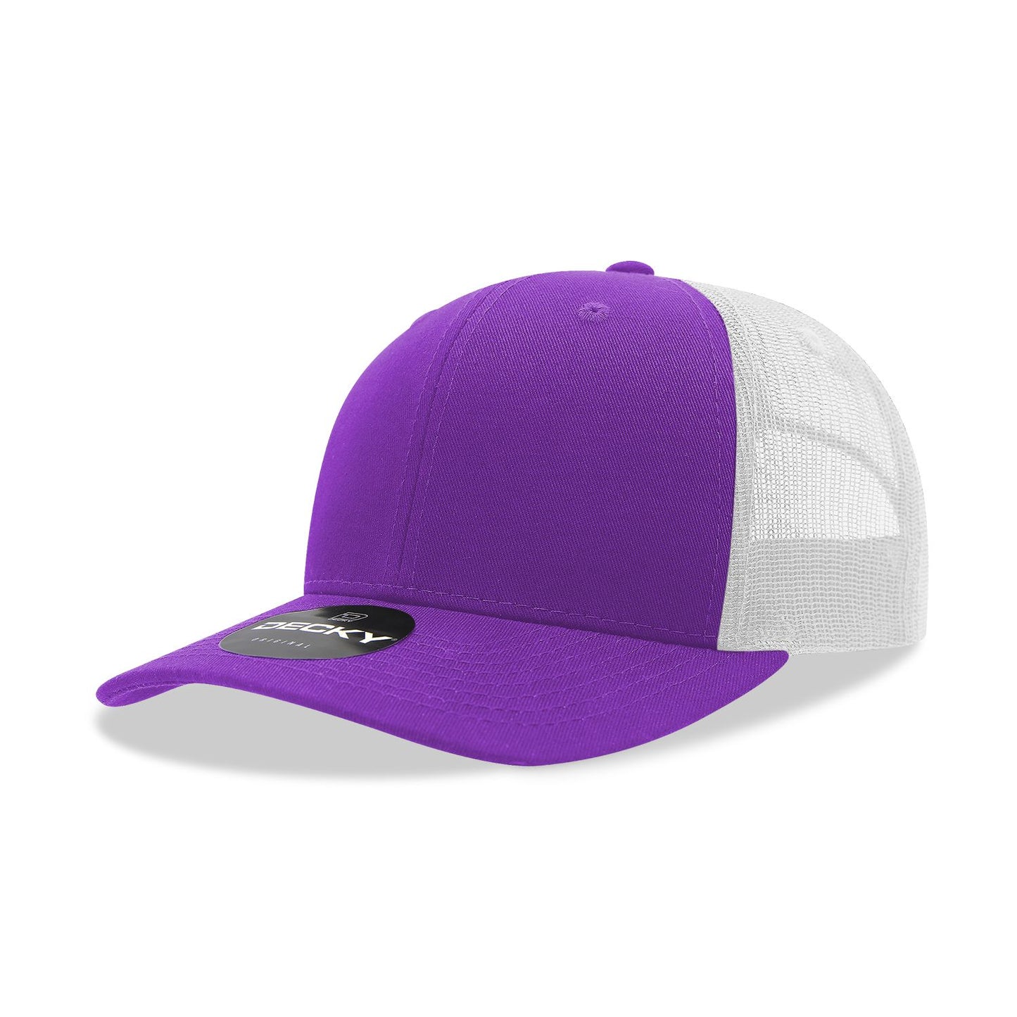 Decky 6021 Classic Trucker Hat, 6 Panel Mid Profile Trucker Cap - Blank