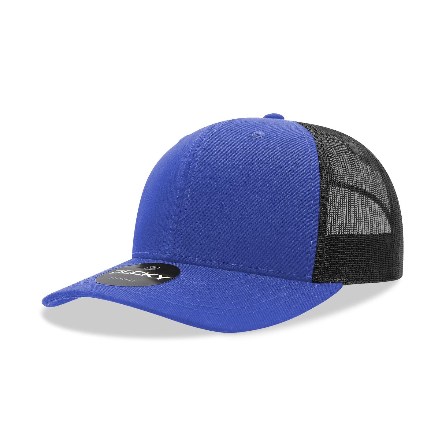 Decky 6021 Classic Trucker Hat, 6 Panel Mid Profile Trucker Cap - Blank