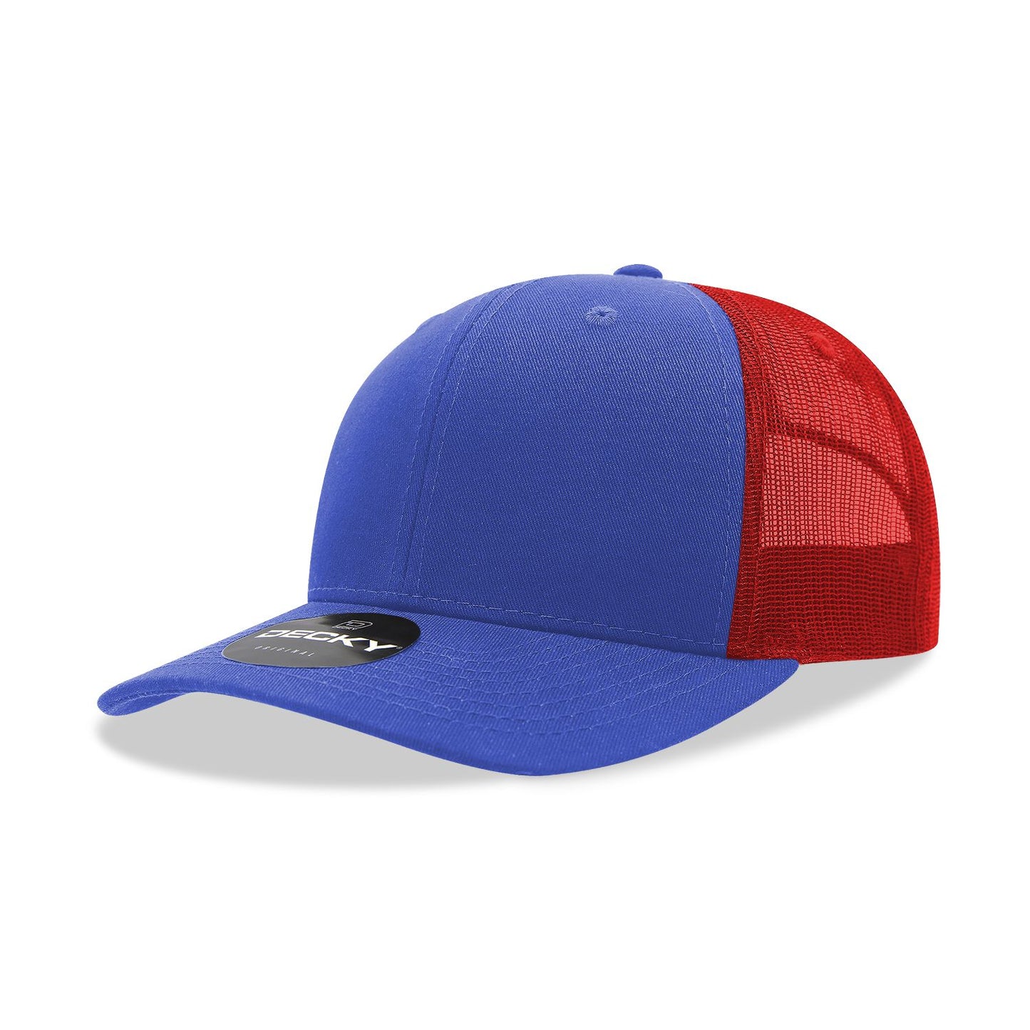 Decky 6021 Classic Trucker Hat, 6 Panel Mid Profile Trucker Cap - Blank