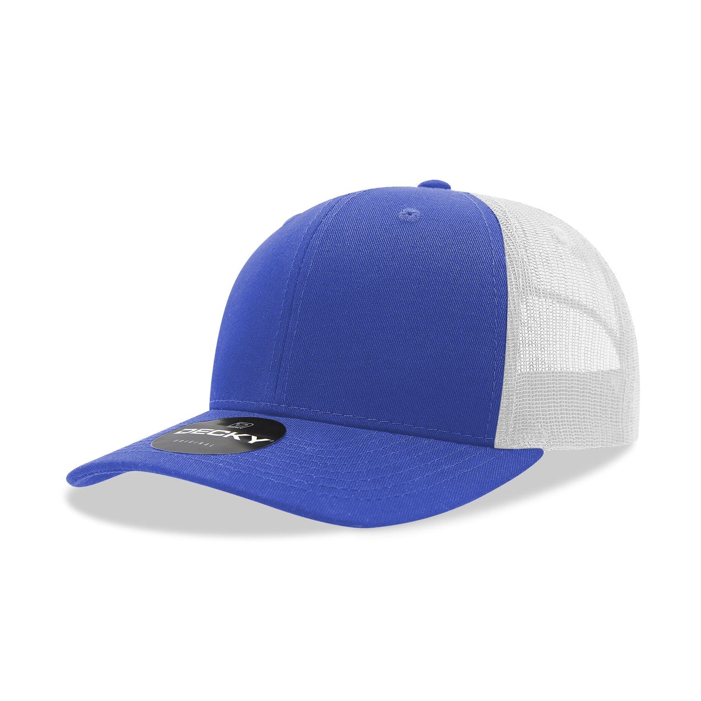 Decky 6021 Classic Trucker Hat, 6 Panel Mid Profile Trucker Cap - Blank