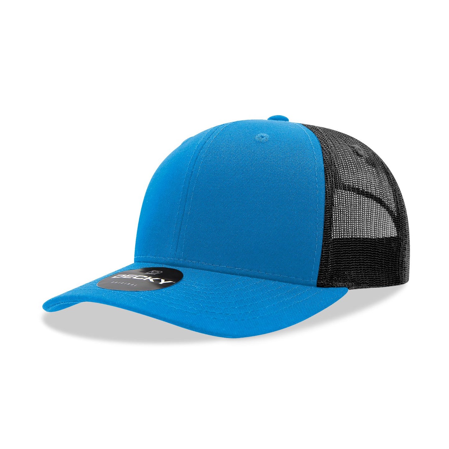 Decky 6021 Classic Trucker Hat, 6 Panel Mid Profile Trucker Cap - Blank