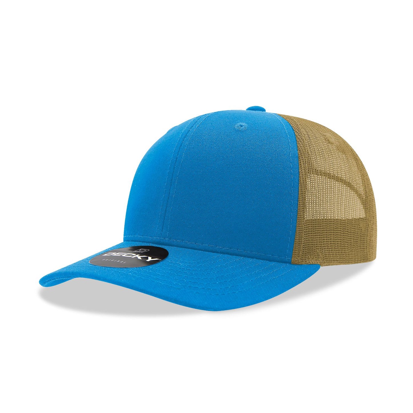 Decky 6021 Classic Trucker Hat, 6 Panel Mid Profile Trucker Cap - Blank