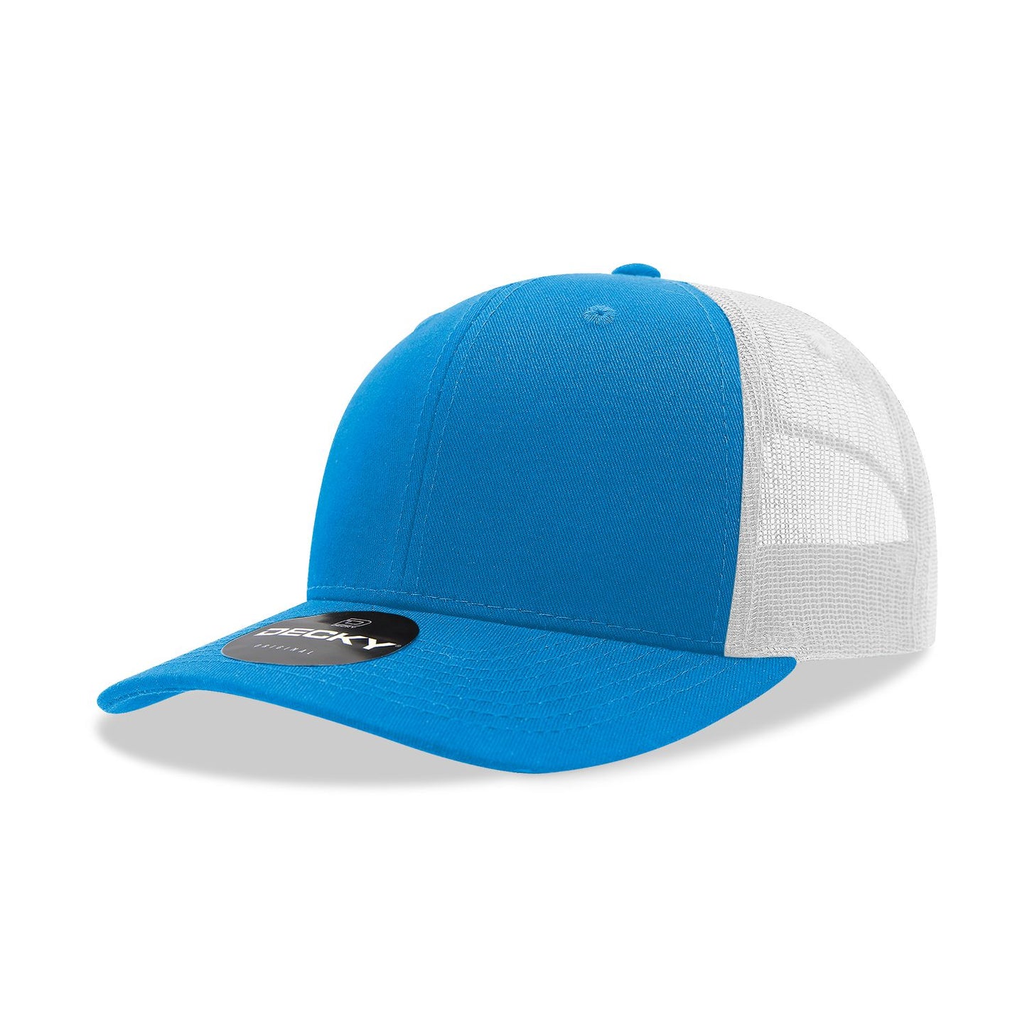 Decky 6021 Classic Trucker Hat, 6 Panel Mid Profile Trucker Cap - Blank