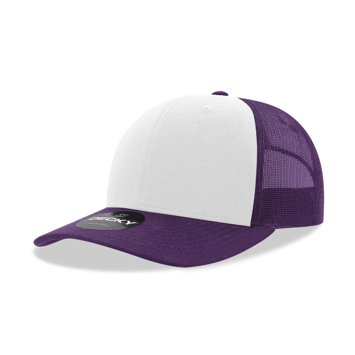 Decky 6021 Classic Trucker Hat, 6 Panel Mid Profile Trucker Cap - Blank