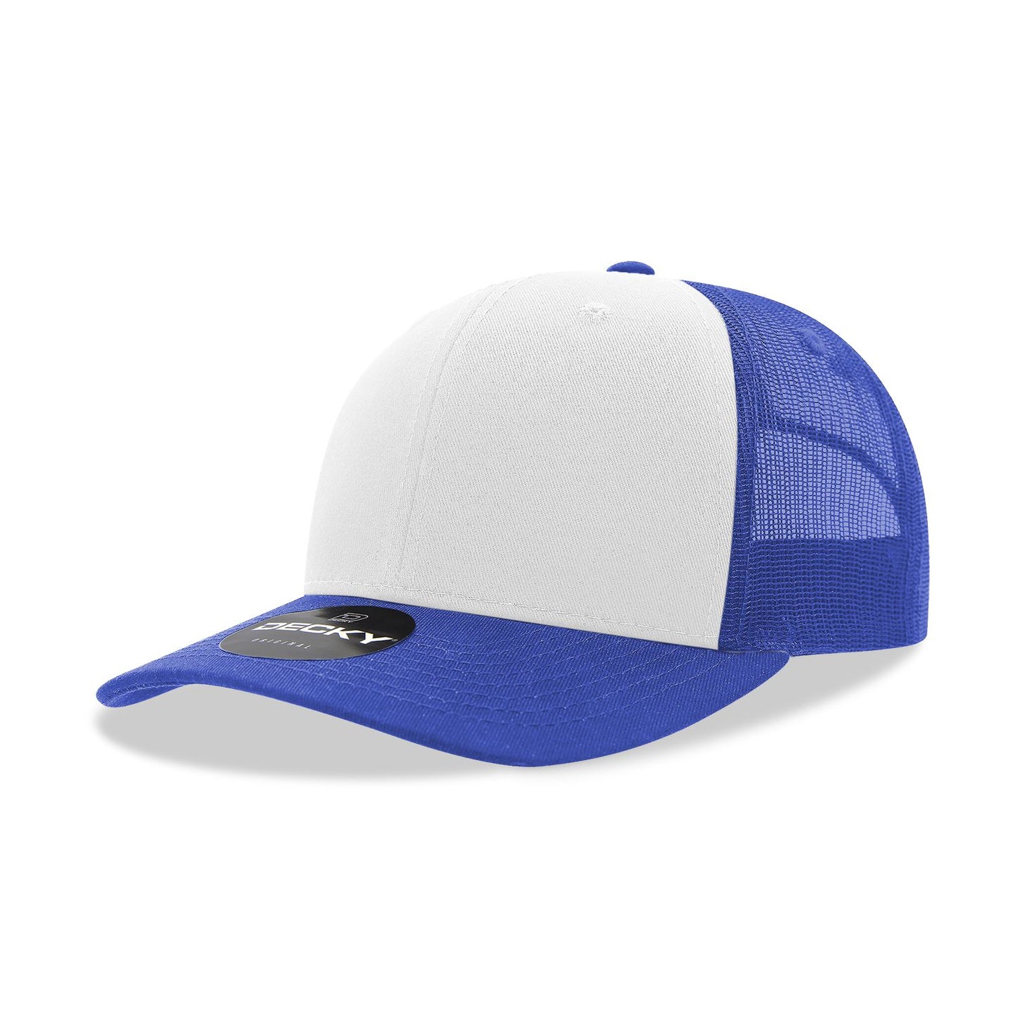 Decky 6021 Classic Trucker Hat, 6 Panel Mid Profile Trucker Cap - Blank