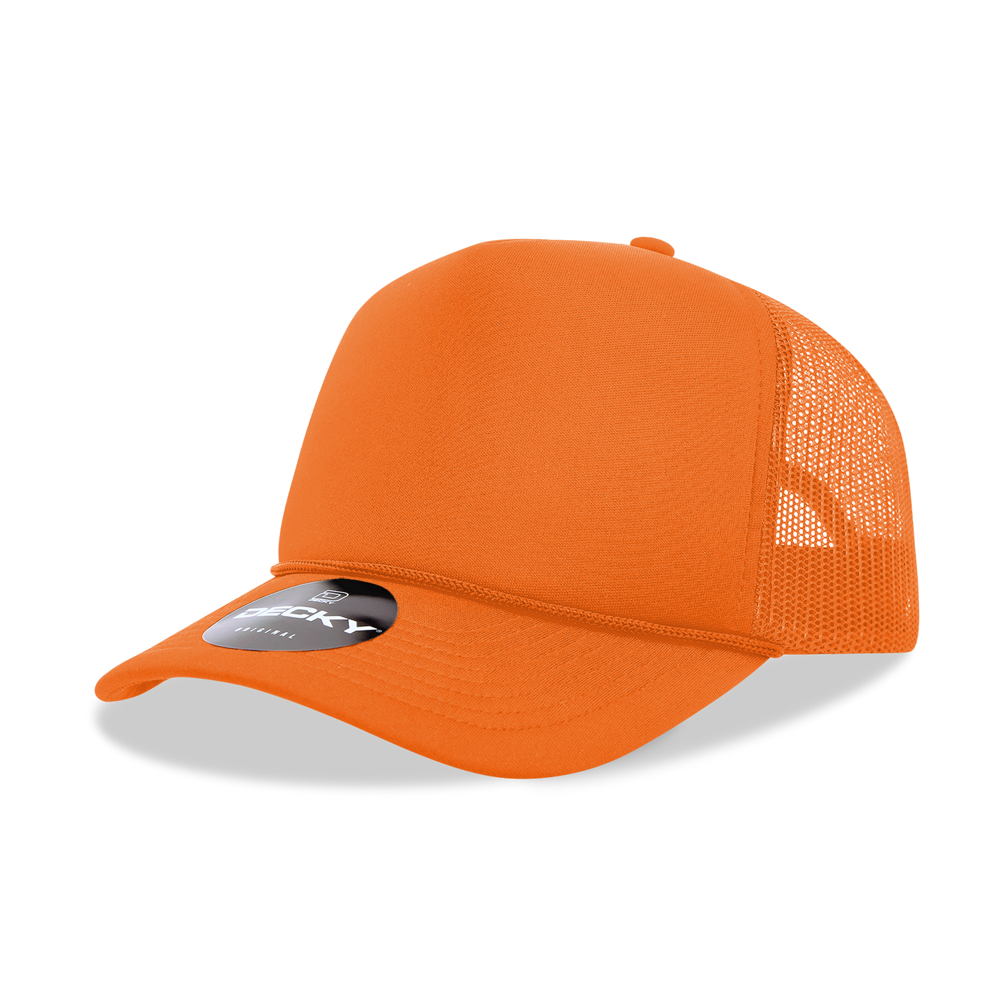 Decky 6025 5 Panel Mid Profile Structured Foam Trucker Hat - Blank