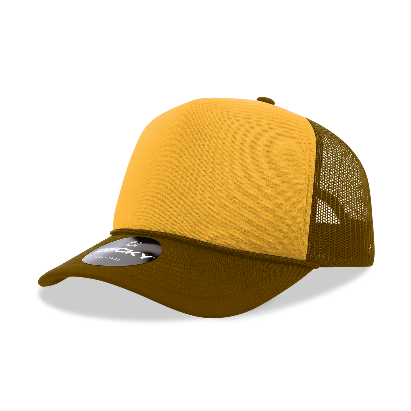 Custom Embroidered Decky 6025 Mid Profile, 5 Panel Foam Trucker Hat