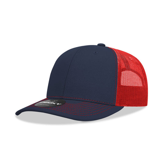 Decky 6031 6 Panel Mid Profile Structured Contra-Stitch Trucker Hat (Colors 2 of 2) - Blank - Star Hats & Embroidery