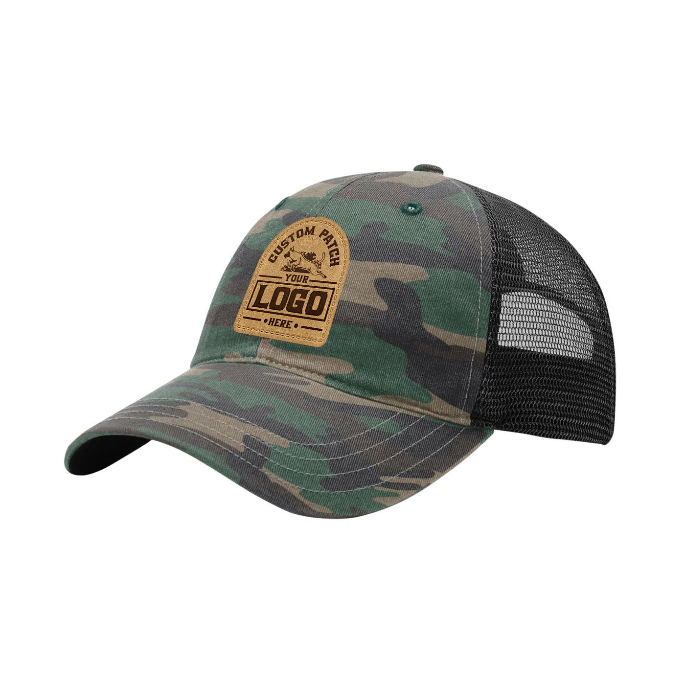 Custom Patch Richardson 111P Garment Washed Printed Trucker Hat