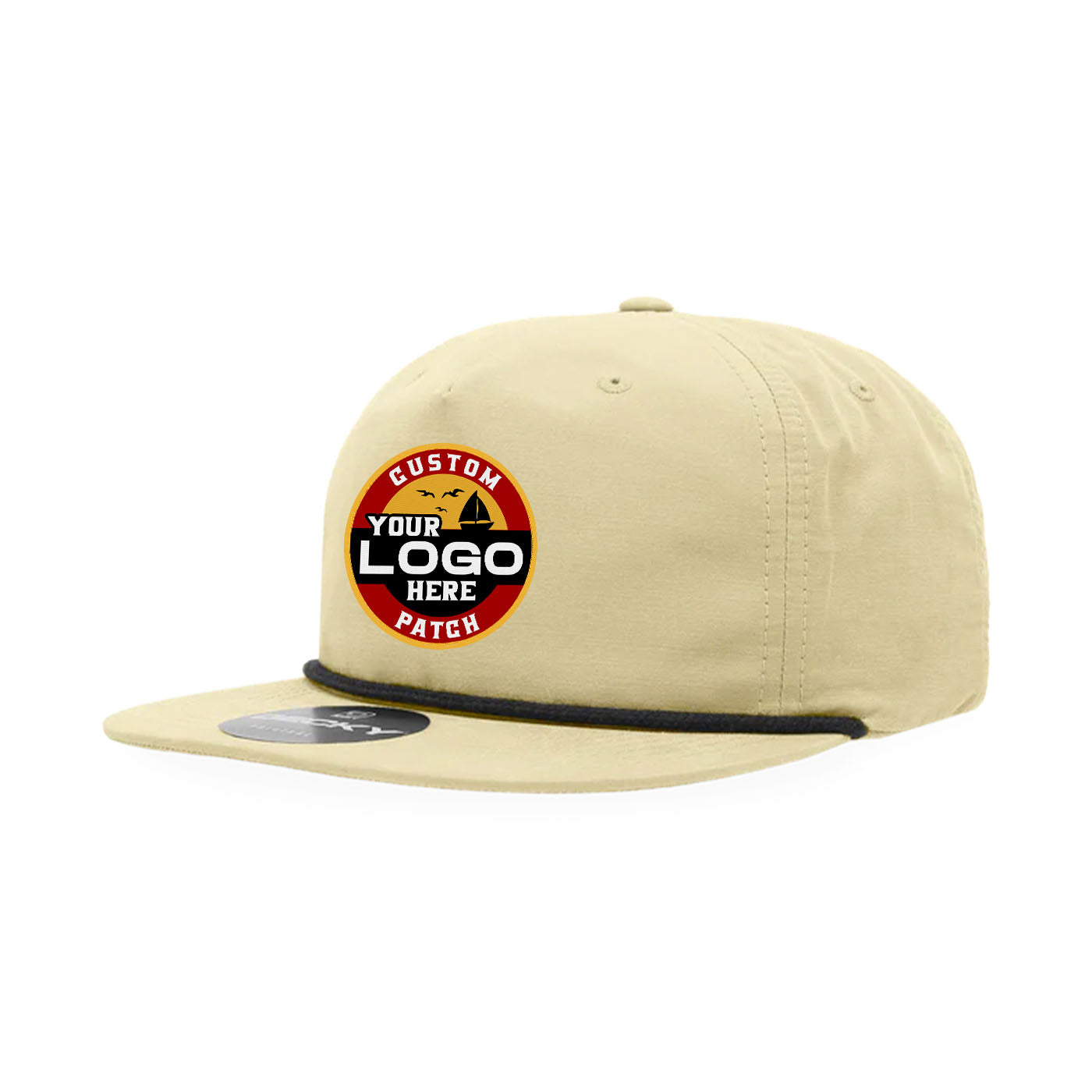 Custom Patch Decky 6032 - Classic Rope Cap, 5 Panel Flat Bill Hat, Snapback