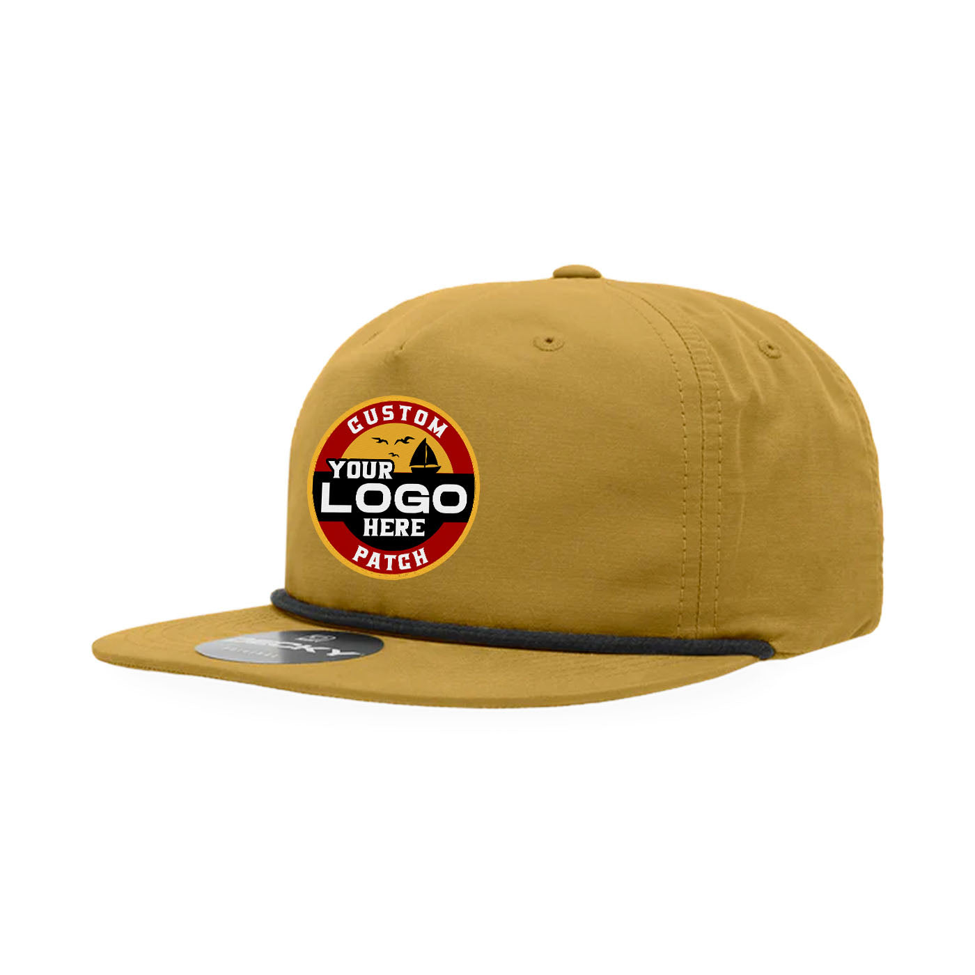Custom Patch Decky 6032 - Classic Rope Cap, 5 Panel Flat Bill Hat, Snapback
