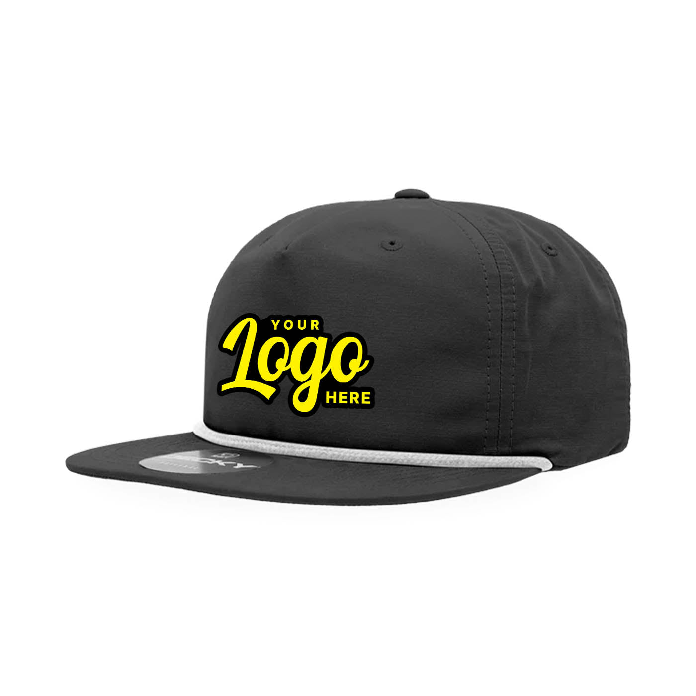 24 Hats Custom Logo Decky 6032 Classic Rope Caps, 5 Panel Hats Embroidered Package Deal