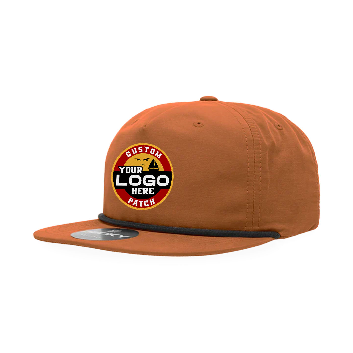 Custom Patch Decky 6032 - Classic Rope Cap, 5 Panel Flat Bill Hat, Snapback