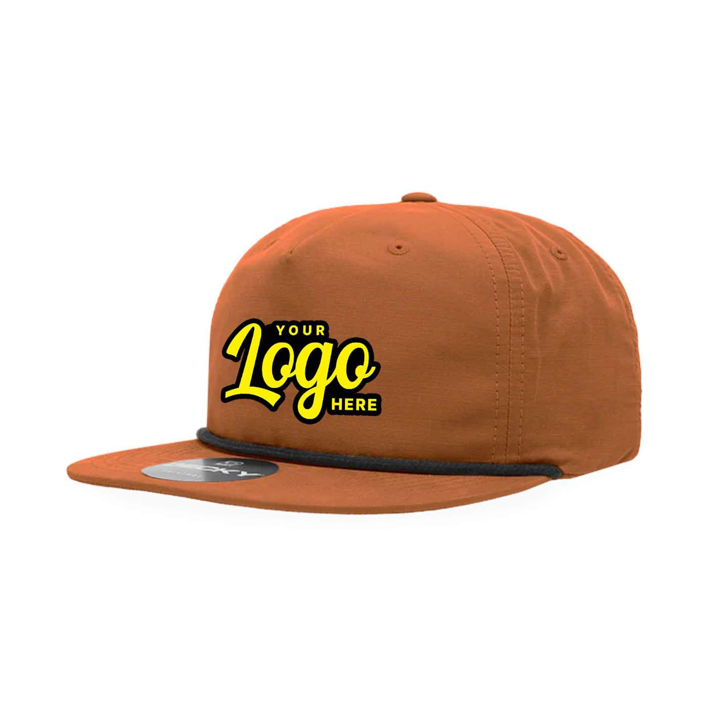 24 Hats Custom Logo Decky 6032 Classic Rope Caps, 5 Panel Hats Embroidered Package Deal