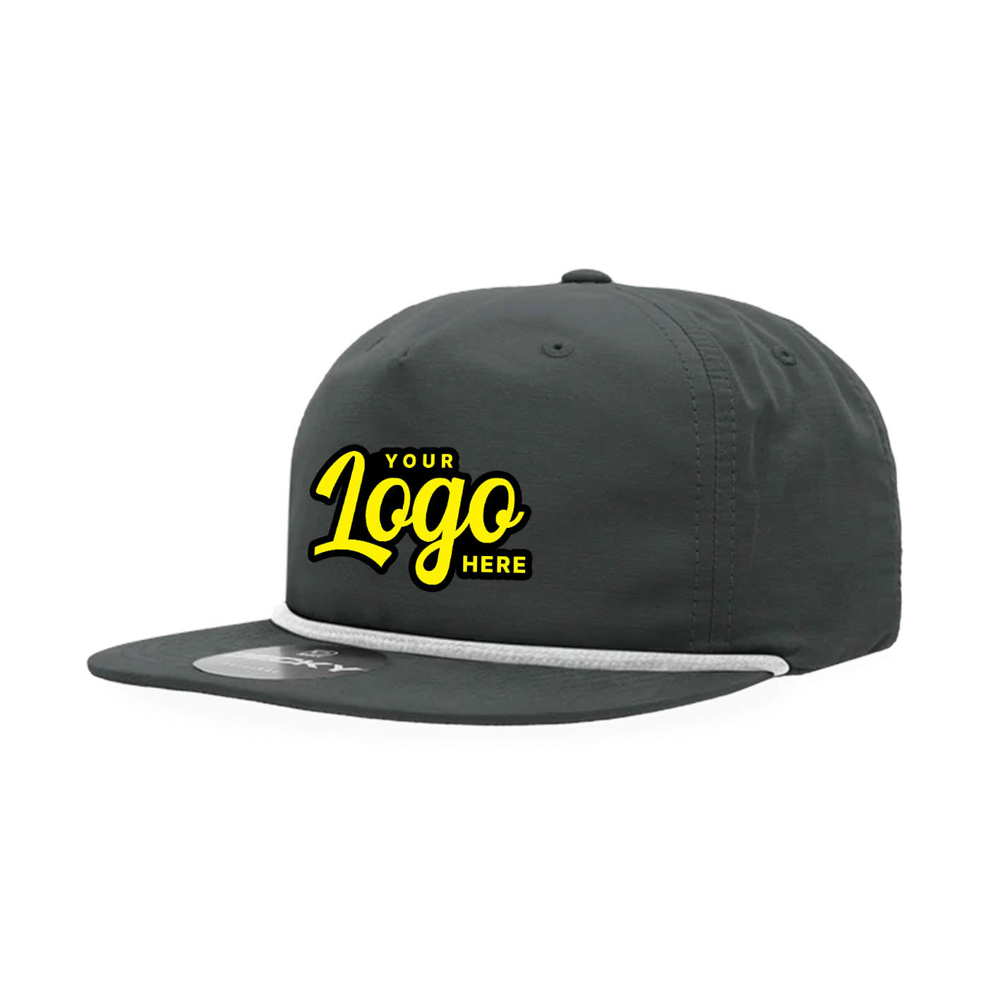 24 Hats Custom Logo Decky 6032 Classic Rope Caps, 5 Panel Hats Embroidered Package Deal