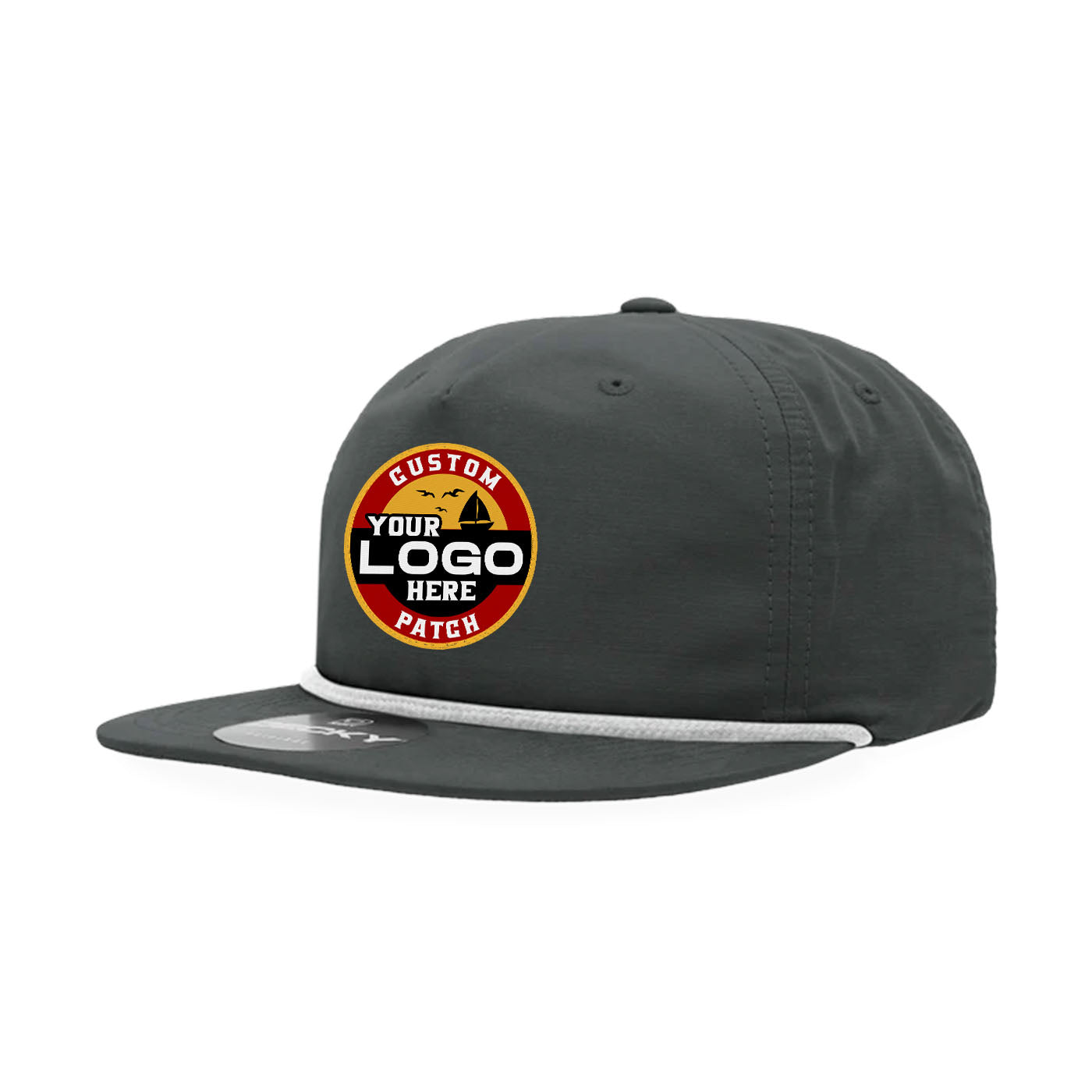 Custom Patch Decky 6032 - Classic Rope Cap, 5 Panel Flat Bill Hat, Snapback