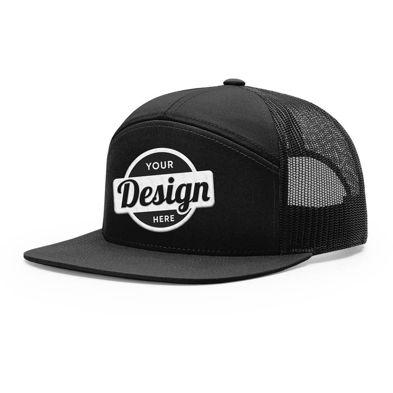 24 Hats Custom Logo Richardson 168 7 Panel Trucker Hats Embroidered Package Deal