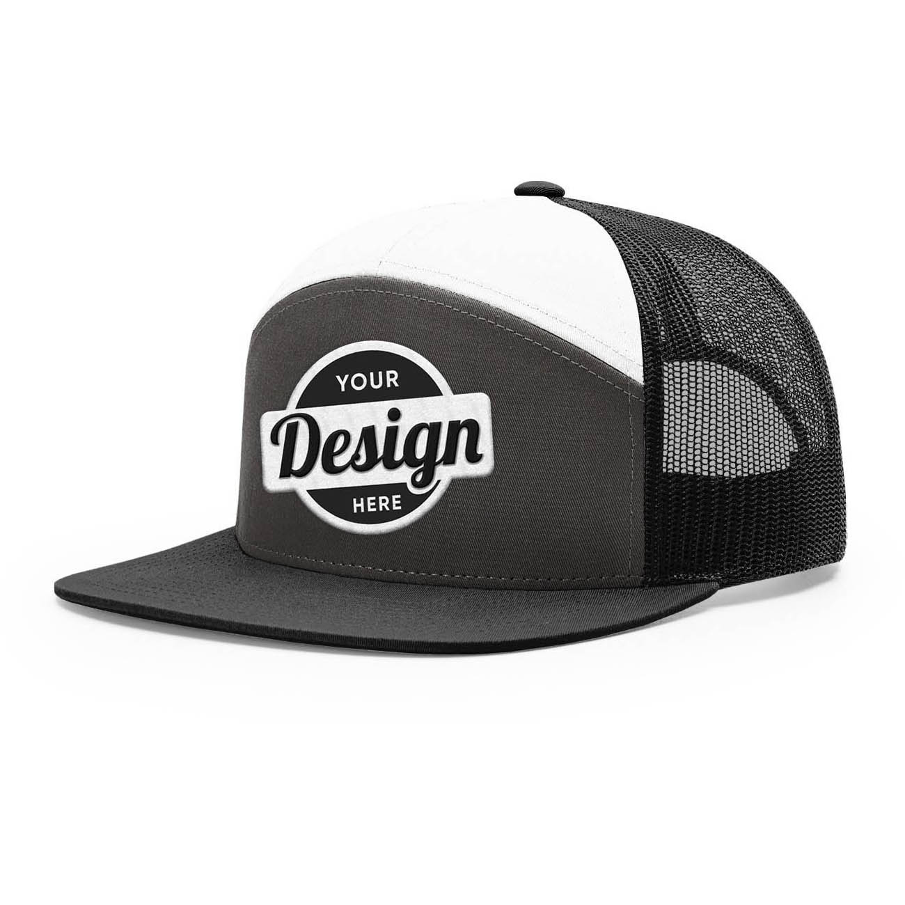 24 Hats Custom Logo Richardson 168 7 Panel Trucker Hats Embroidered Package Deal