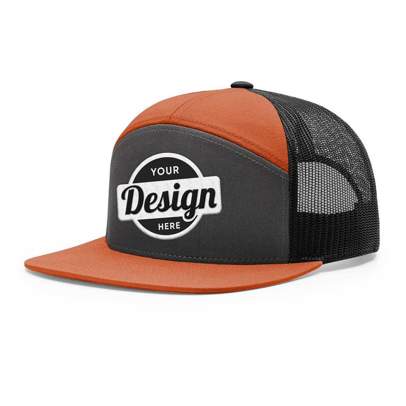 24 Hats Custom Logo Richardson 168 7 Panel Trucker Hats Embroidered Package Deal
