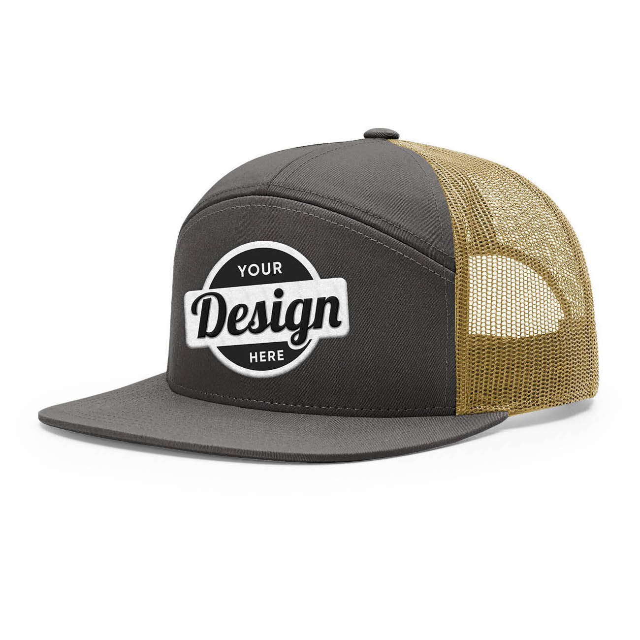 24 Hats Custom Logo Richardson 168 7 Panel Trucker Hats Embroidered Package Deal