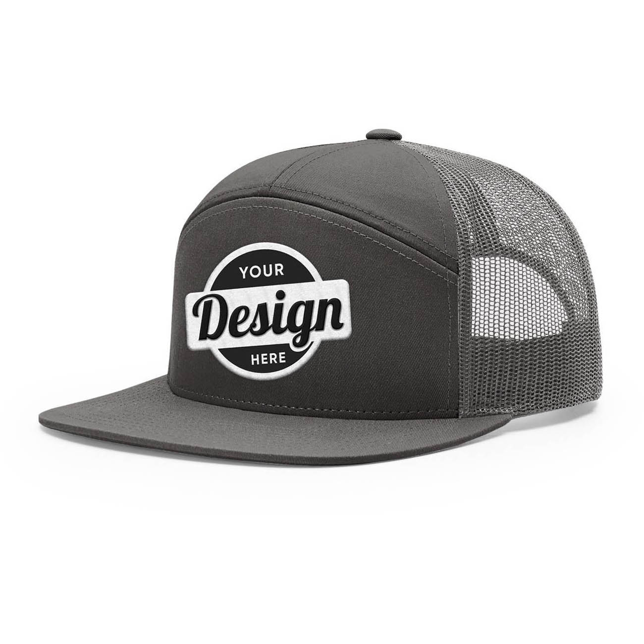 24 Hats Custom Logo Richardson 168 7 Panel Trucker Hats Embroidered Package Deal