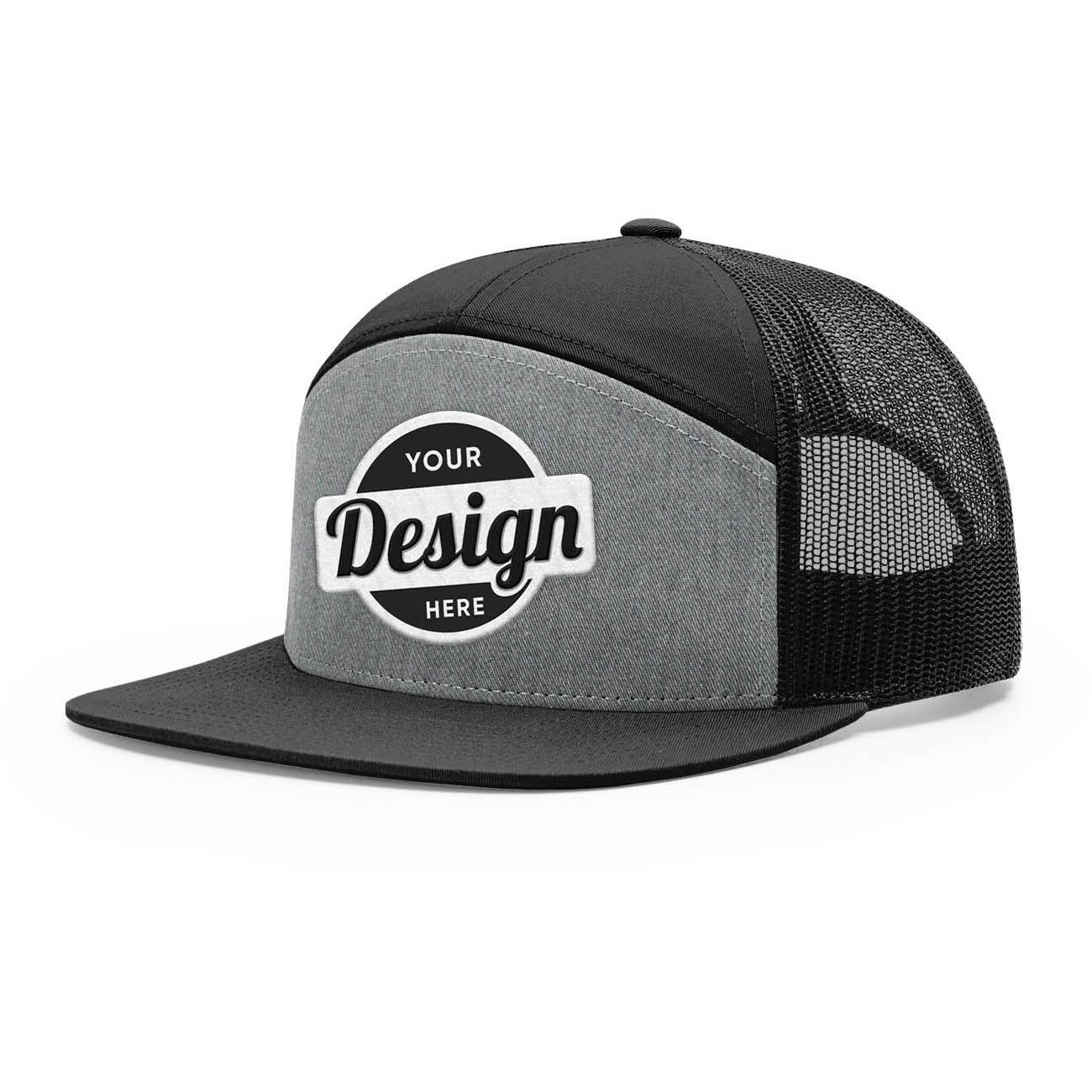 24 Hats Custom Logo Richardson 168 7 Panel Trucker Hats Embroidered Package Deal