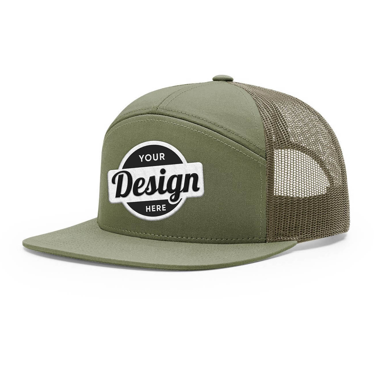 24 Hats Custom Logo Richardson 168 7 Panel Trucker Hats Embroidered Package Deal