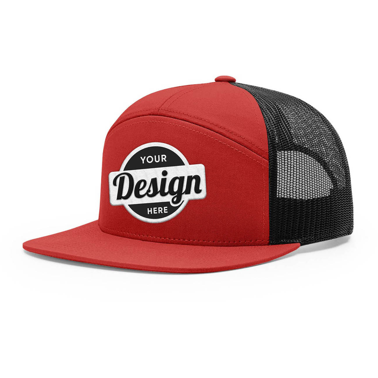 24 Hats Custom Logo Richardson 168 7 Panel Trucker Hats Embroidered Package Deal