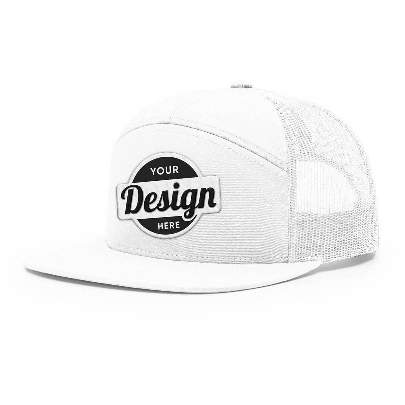 24 Hats Custom Logo Richardson 168 7 Panel Trucker Hats Embroidered Package Deal