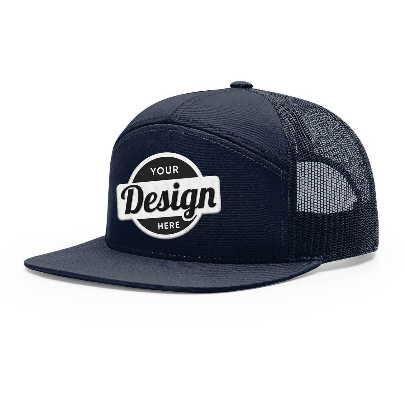 24 Hats Custom Logo Richardson 168 7 Panel Trucker Hats Embroidered Package Deal