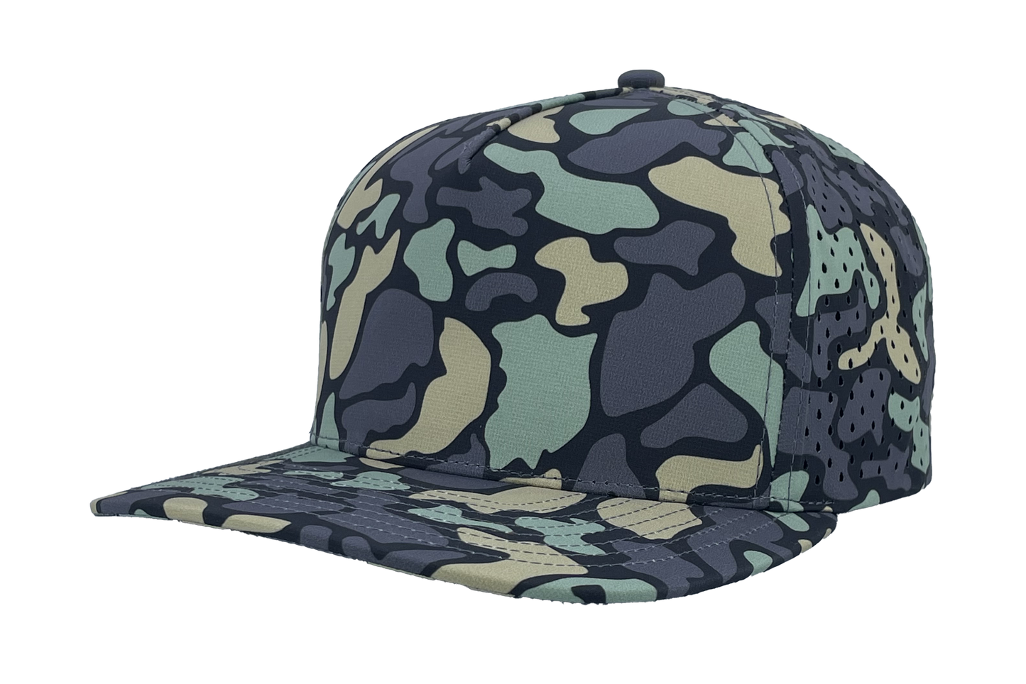 Custom Patch Zapped Headwear Blackhawk 5 Panel Perforated Cap