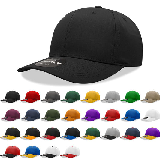 Decky 6022 6 Panel Mid Profile Structured Cotton/Poly Blend Cap - Blank - Star Hats & Embroidery