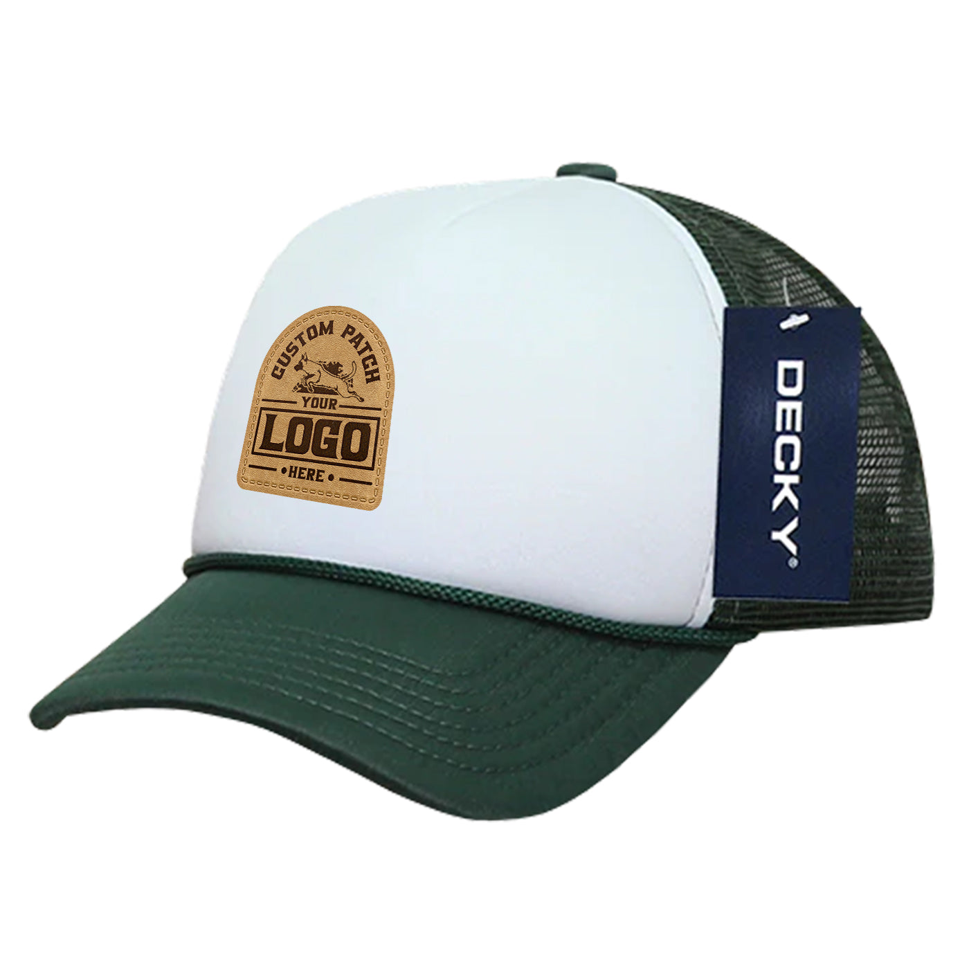 Custom Patch Decky 7010 - Youth 5 Panel Mid Profile Structured Foam Trucker, Kids Foam Trucker Hat, Mesh Back