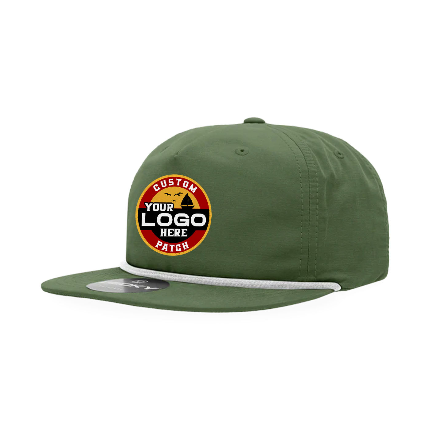 Custom Patch Decky 6032 - Classic Rope Cap, 5 Panel Flat Bill Hat, Snapback