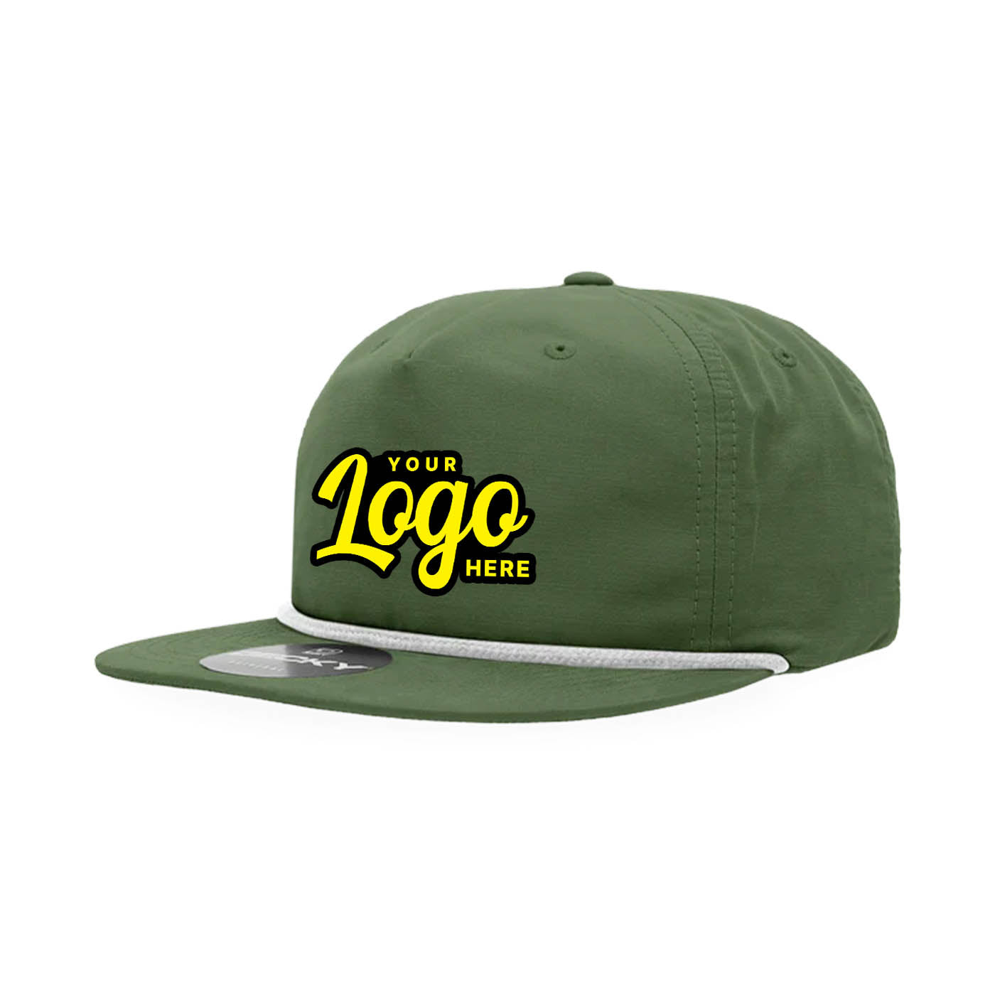 24 Hats Custom Logo Decky 6032 Classic Rope Caps, 5 Panel Hats Embroidered Package Deal