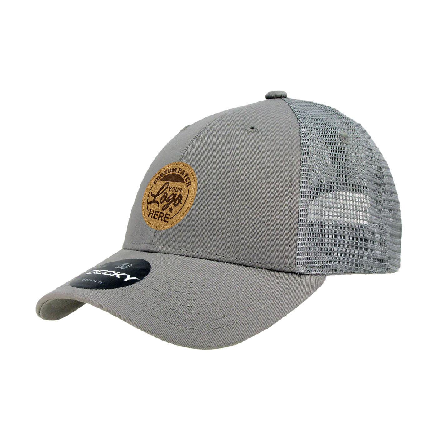 Custom Patch Decky 214 - 6 Panel Low Profile Structured Cotton Trucker Hat, Mesh Golf Cap